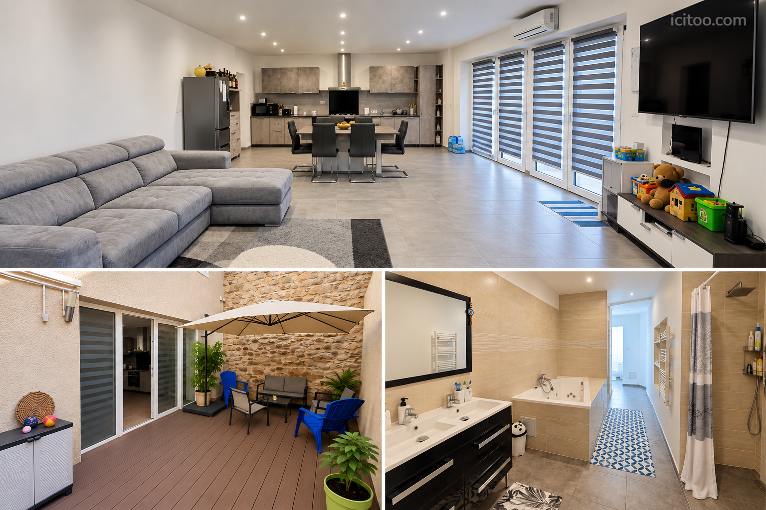 Maison de ville rénovée – Nîmes centre – 202 m² Carrez – 5 chambres + garage + terrasse – DPE A — photo 1